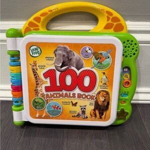 LeapFrog 100 Animals Interactive Book - Green Electronic Infant Baby Book